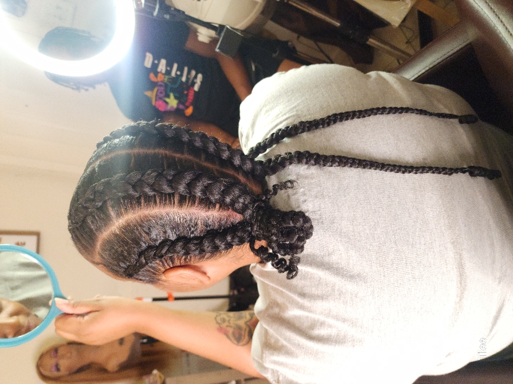 4 Straight Back Braids at TALENTEDTLEE LLC in Dallas, TX