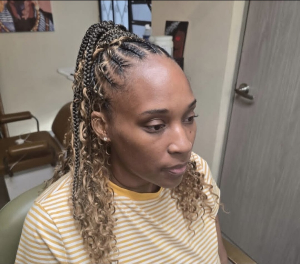 Cornrow Crochet Ponytail