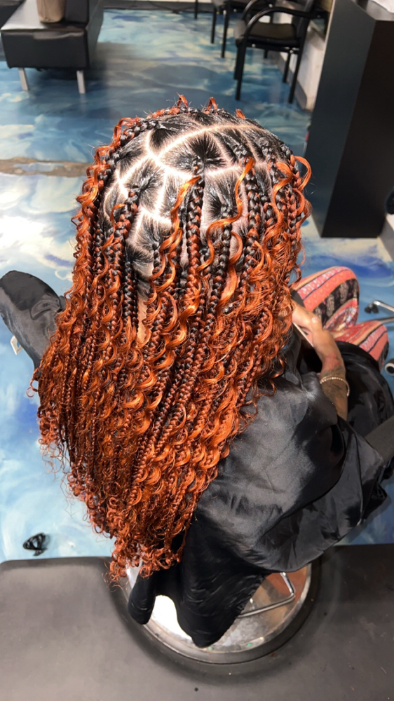 Medium Boho Knotless Braids