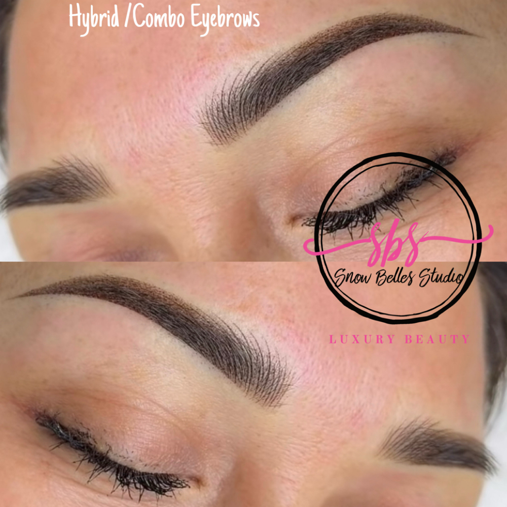 Hybird/Combo Eyebrows at Snow Belles Studio-Luxury Beauty in Round Rock, TX