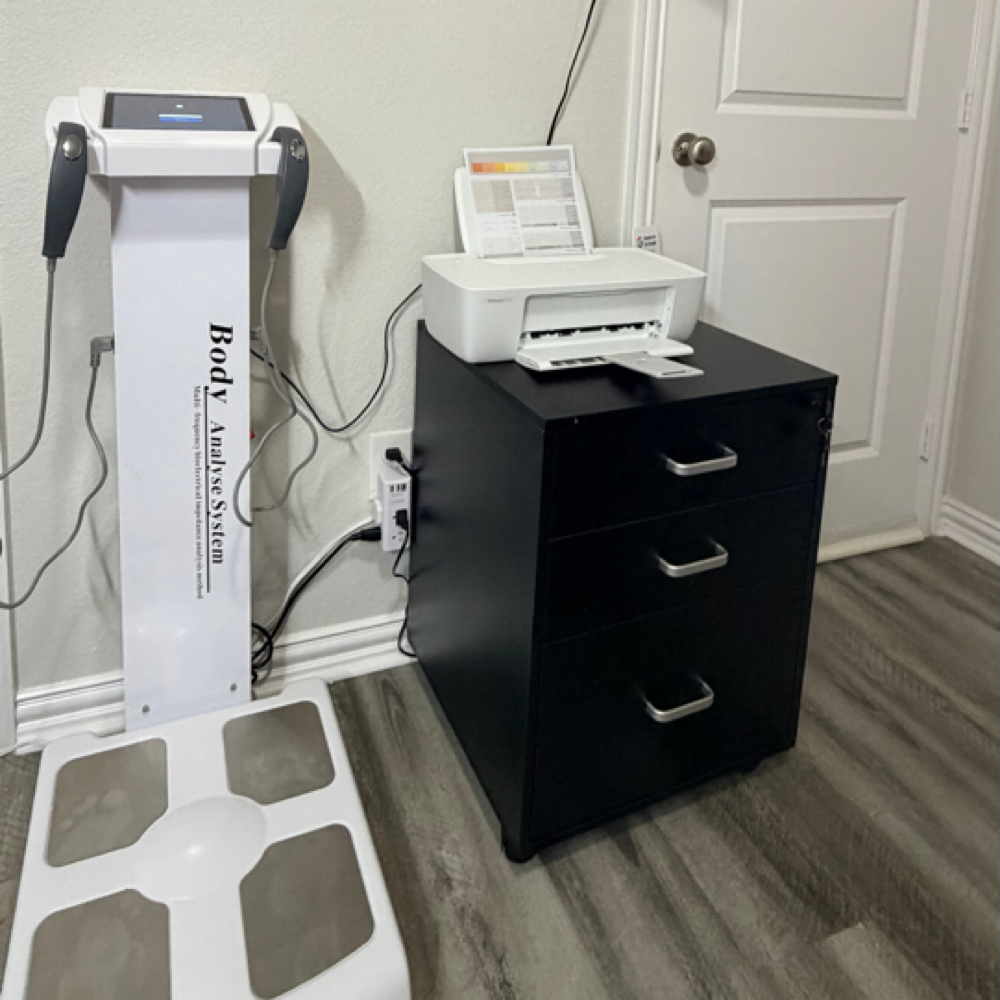 Body Analysis Scanner at Haley's Studio Aesthetics in Fort Worth, TX