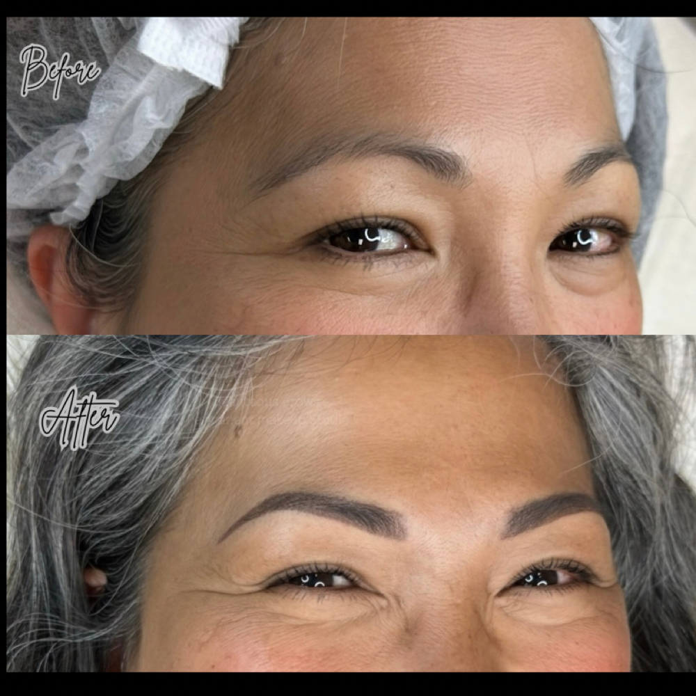Ombré Powder Microshaded Brows at Beauteous Brows Permanent Makeup Studio in North Canton, OH