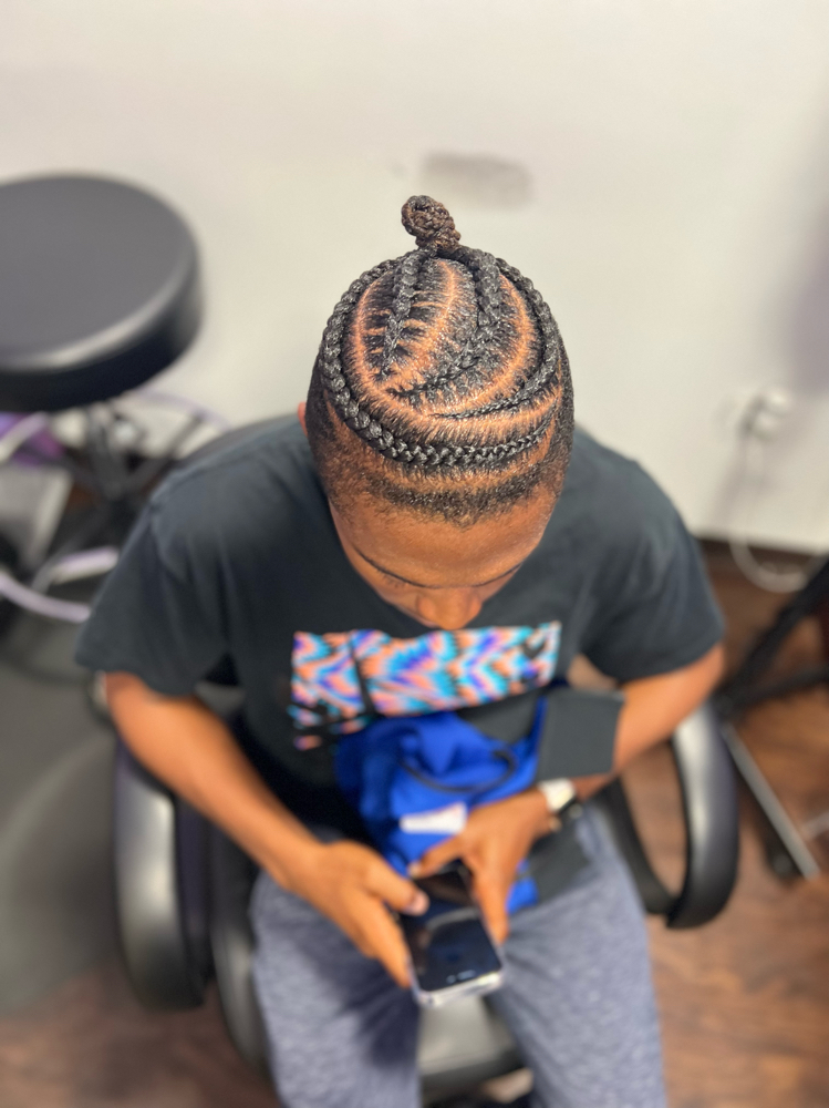 Men Hair Braiding Top Only