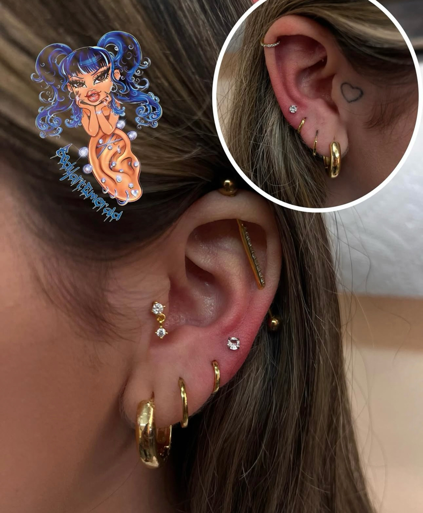 Ear Projects at Bodyart By Emerald Esme 🖤🕷️ in El Centro, CA