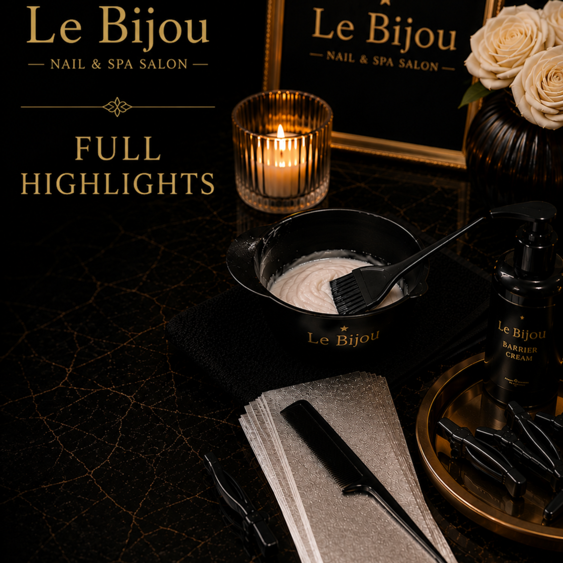 Hair - Full Highlights at Le Bijou Nails and Spa Salon in Houston, TX