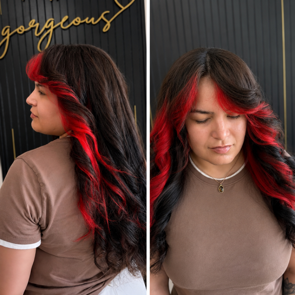 Money Piece/Accent Color at The Rosa Effect @ Revive Salon in Jacksonville, NC