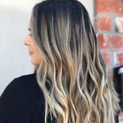 Full Balayage With Root Blend