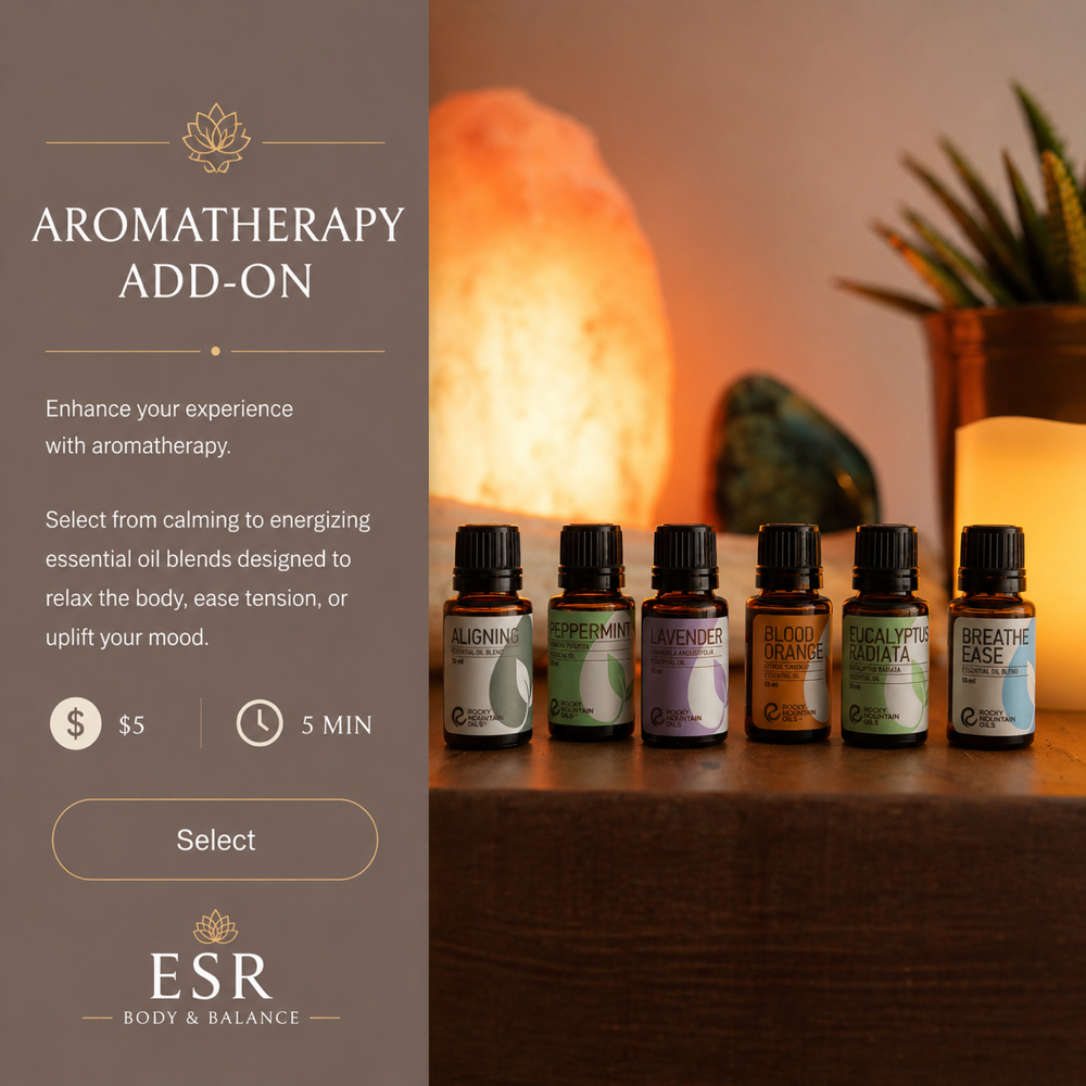 Aromatherapy Add-on at ESR Body & Balance in Smyrna, GA