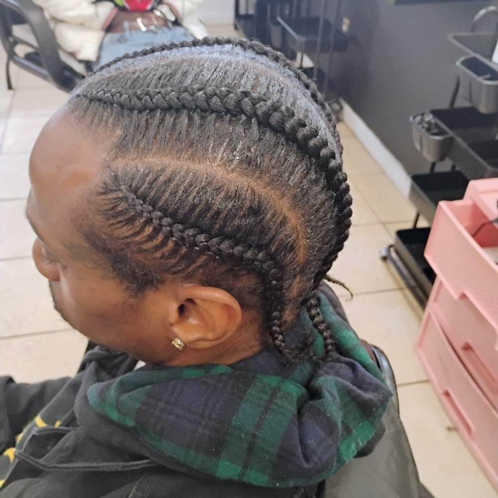 Men Tradional Braids 4-6 at Shades Of Fee Beauty Boutique in Baltimore, MD