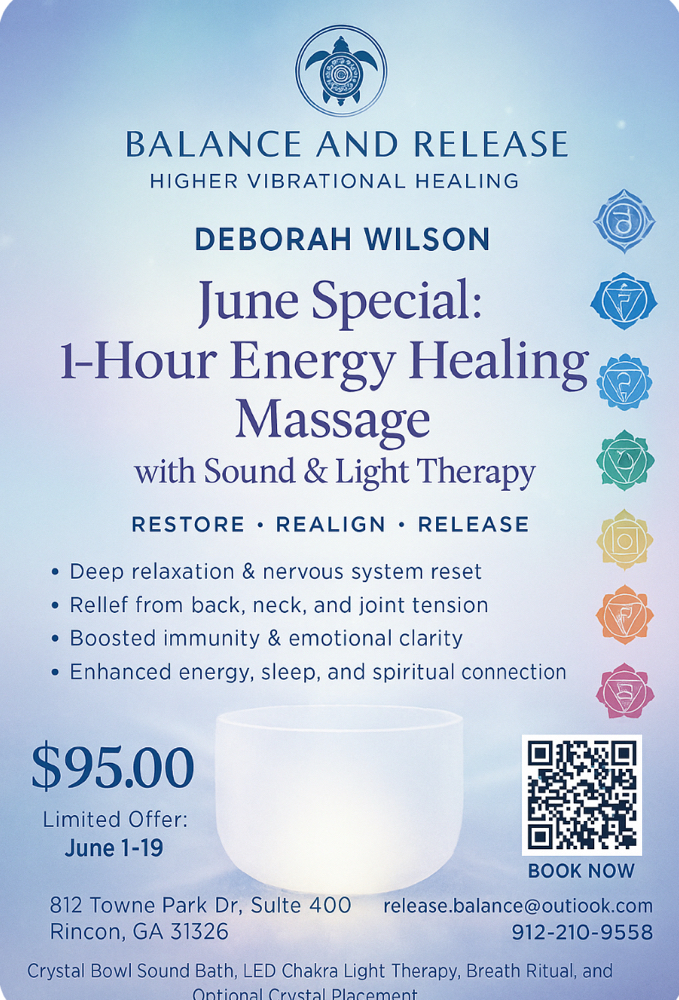 1hr energy healing massage
