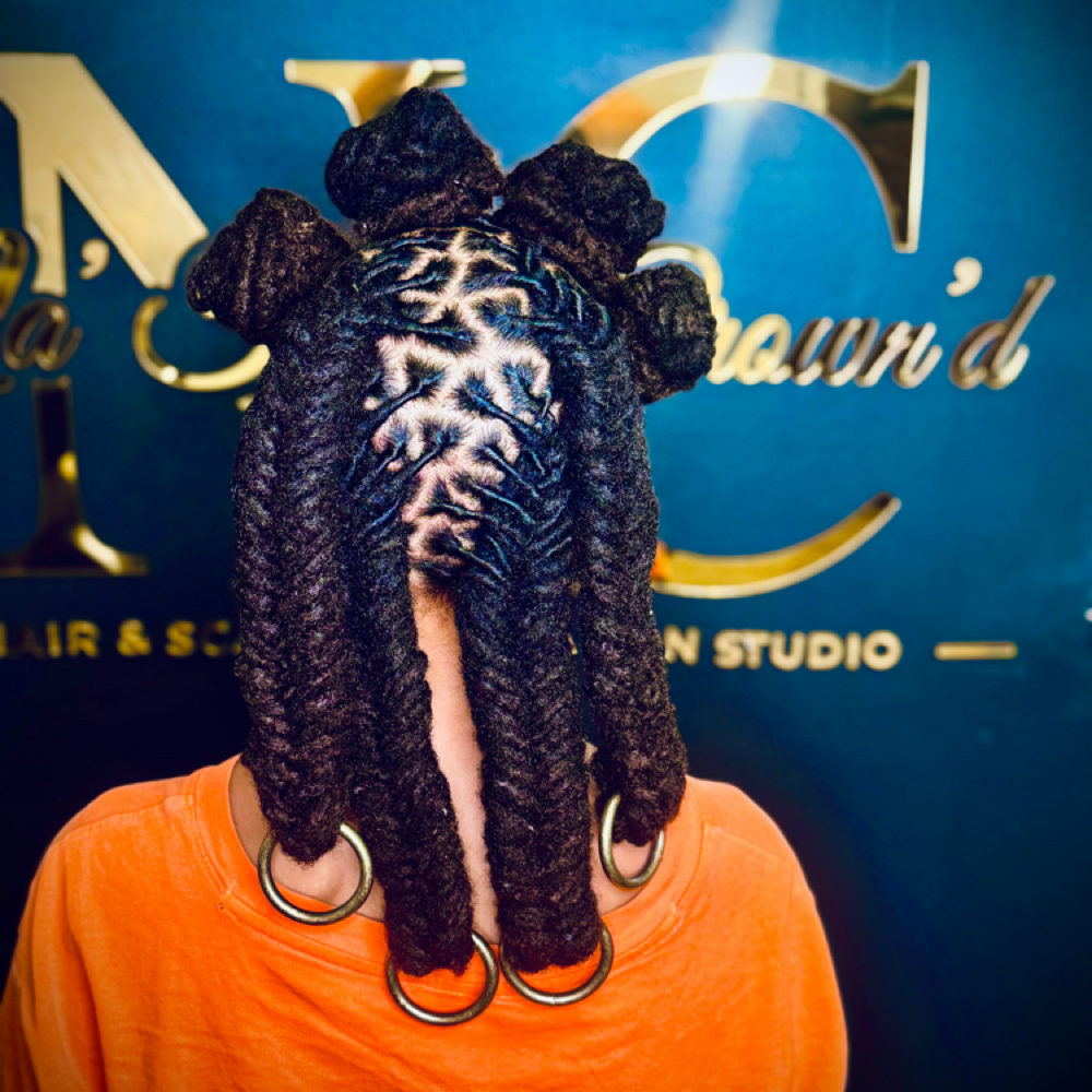 Individual Loc Braids (Plaits) at Na'Truely Crown'd in Farmington, MI