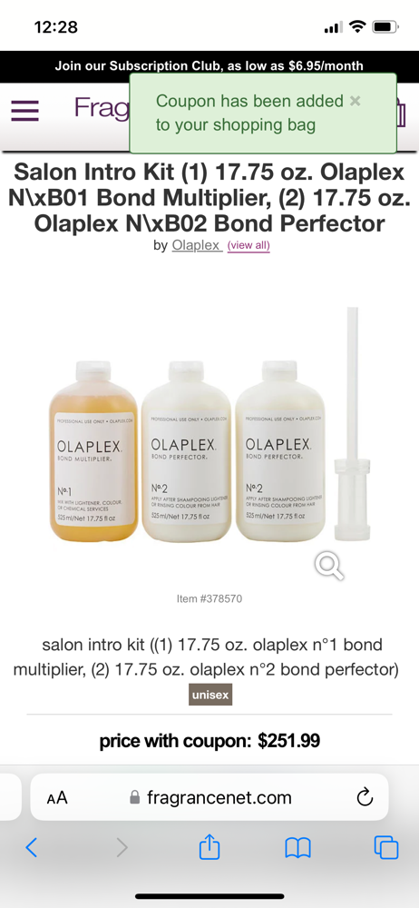 Olaplex Treatment All Chemical