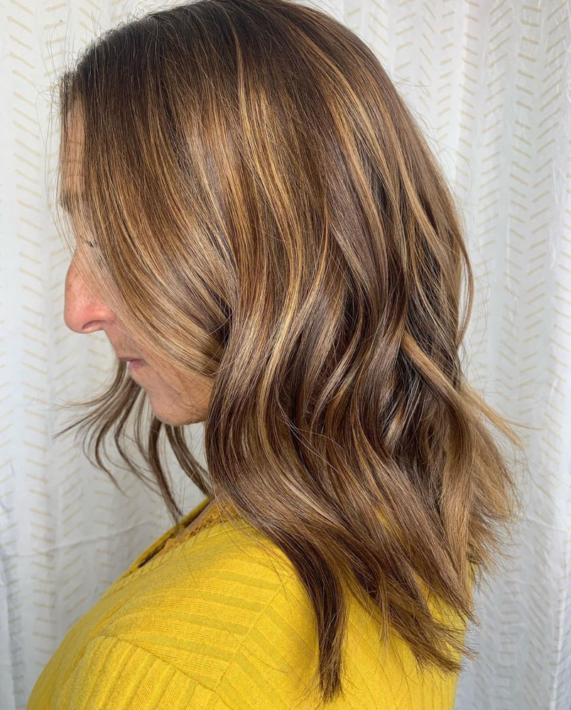 Partial Highlight + Base Color +Cut at Cove Collective Salon in La Jolla, CA