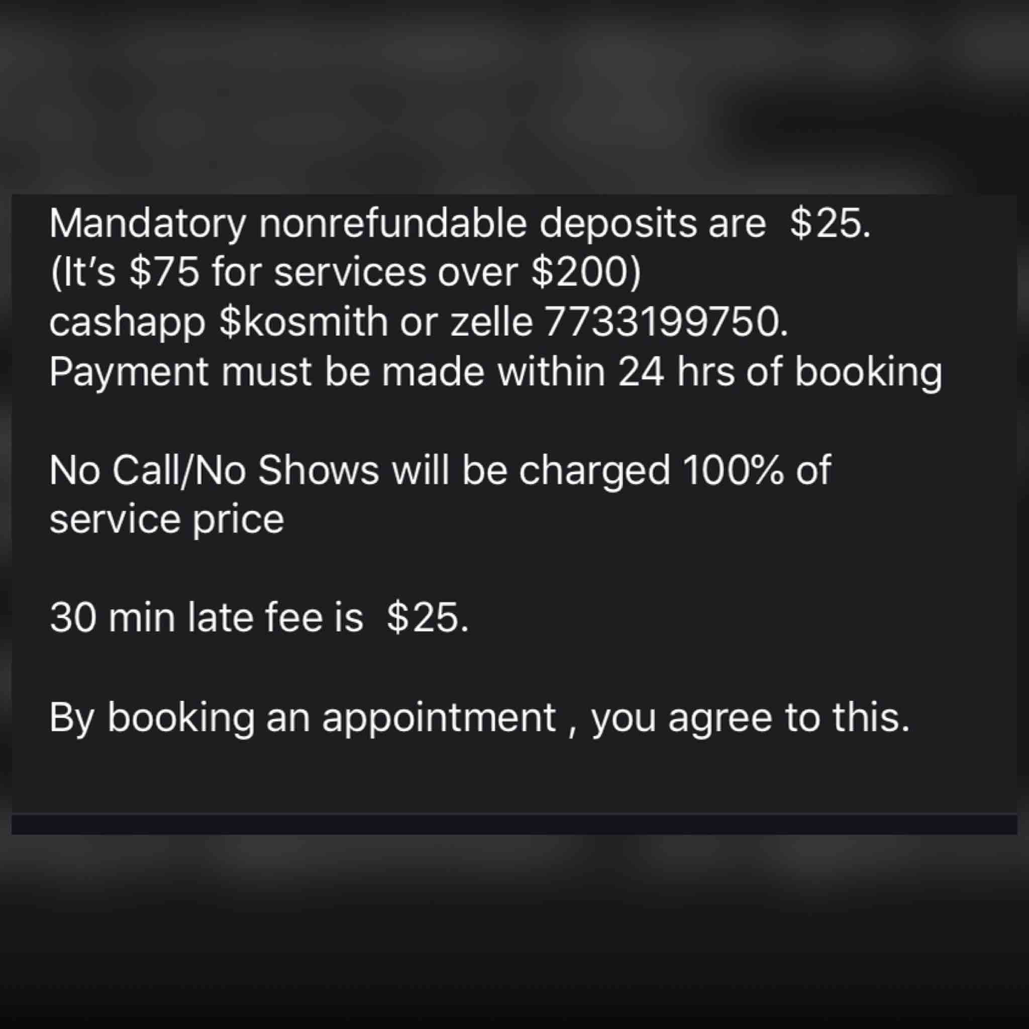 BOOKING POLICY: DO NOT BOOK THIS!!