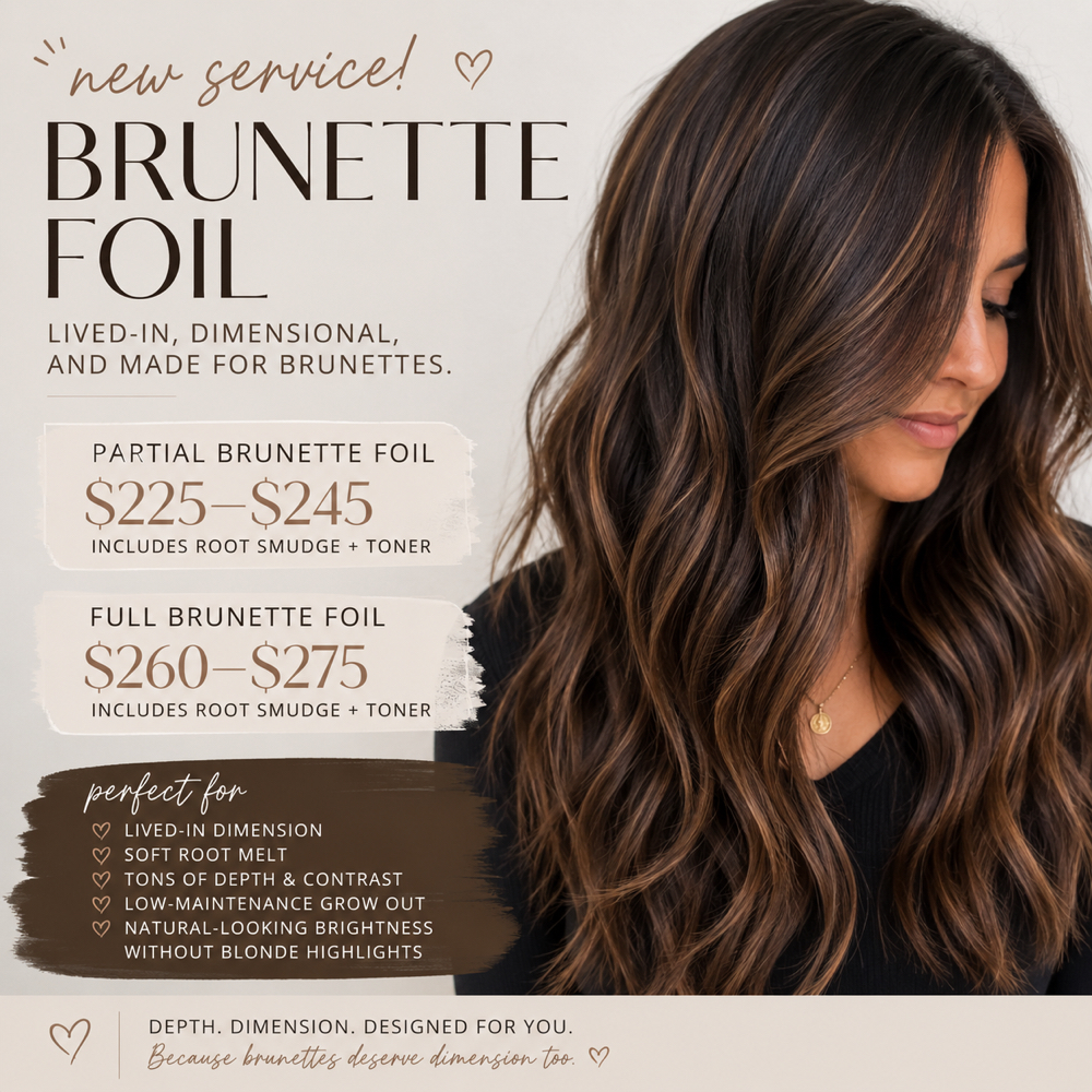 Full Brunette Foil+tone+blowdry at HAVEN HAIR CO. in Hamilton, NJ
