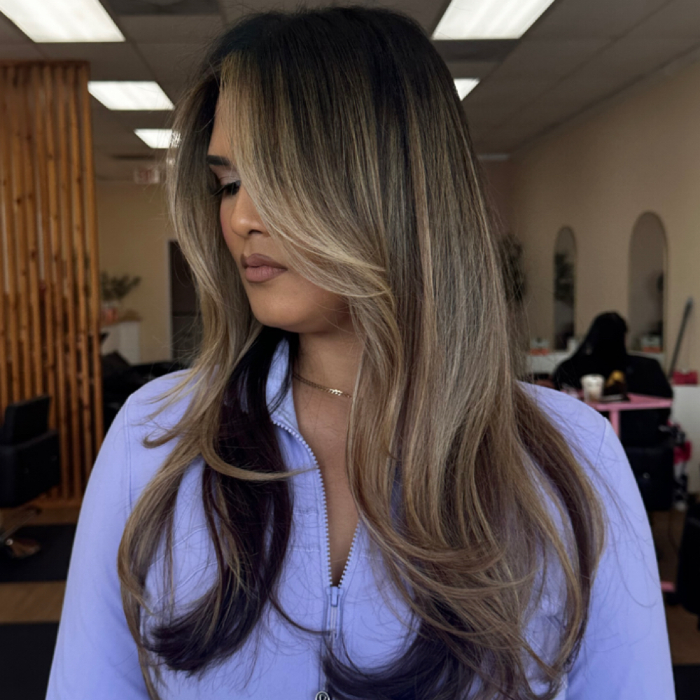 Partial Balayage at Honey Hair Culture Salon in Orange Park, FL
