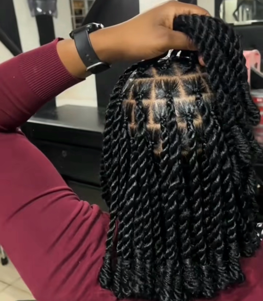 SMALL TWO STRAND TWISTS at YOLY’S BEAUTY BAR in Berlin, CT