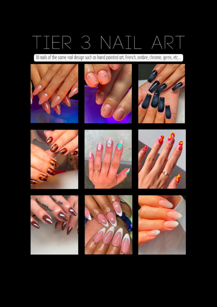 GELX FULLSET TIER 3 NAIL ART