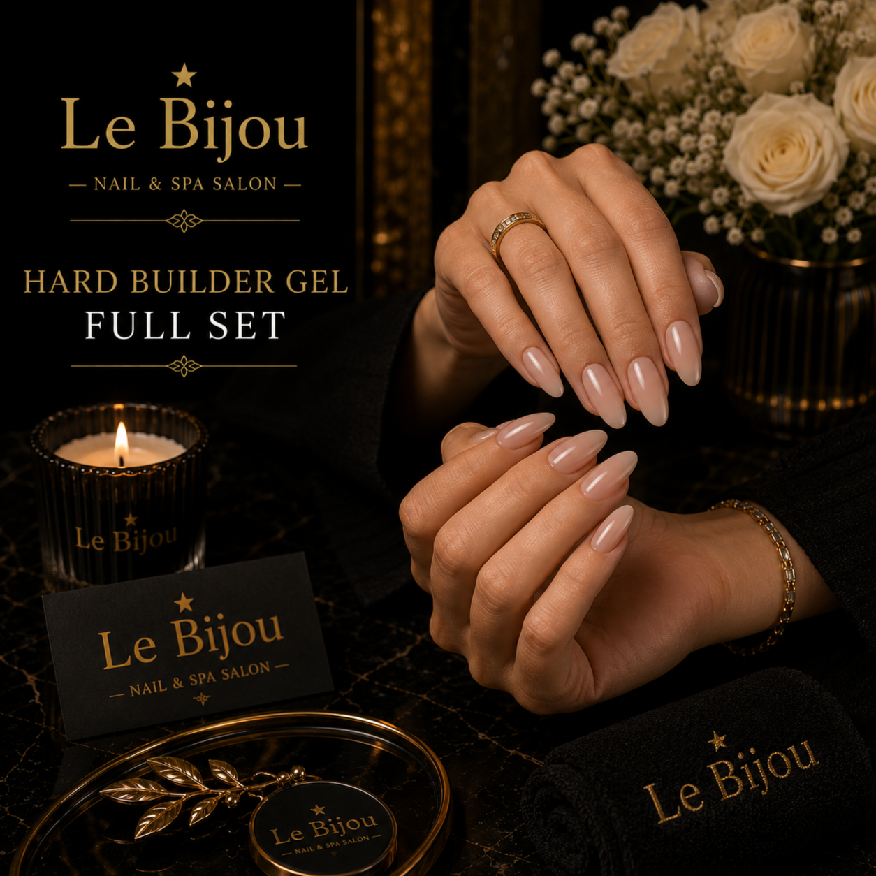 Nails - Hard Builder Gel Fill at Le Bijou Nails and Spa Salon in Houston, TX