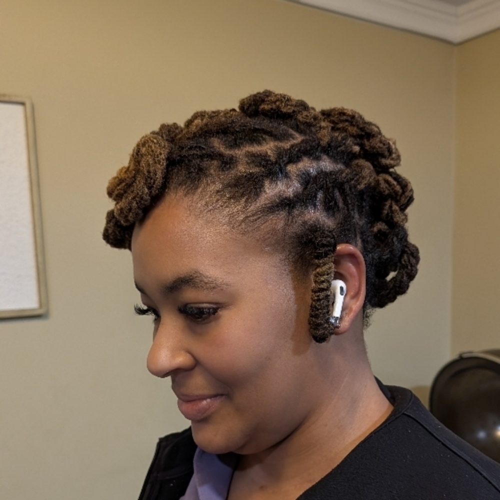 Loc Up Do at Embrace 🌴 Natural Hair Salon in Timmonsville, SC