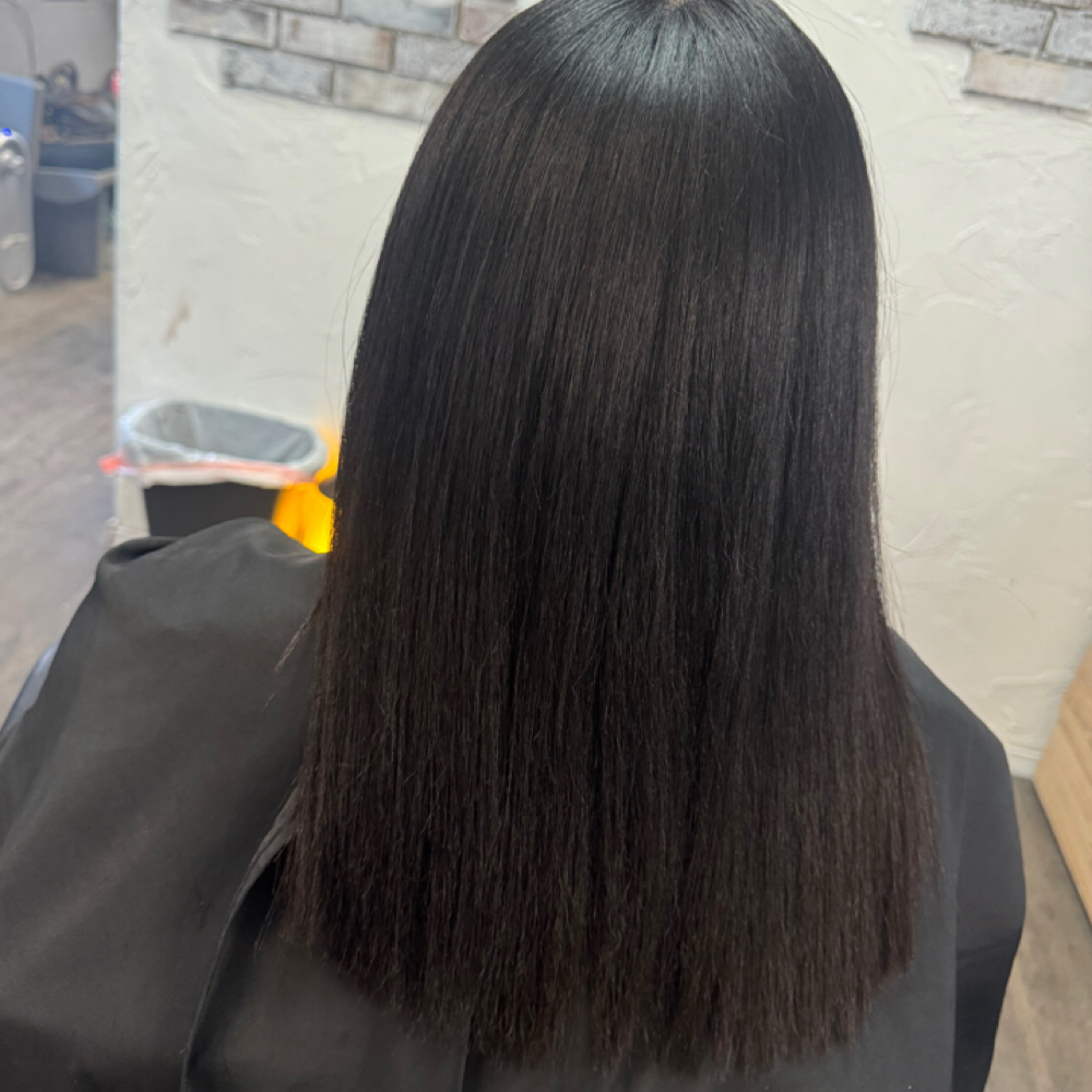 Silk Press (with Trim Or Cut) at Small Town Glam Salon & Spa in Bethel, OH