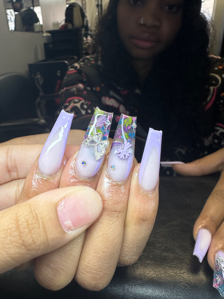 Long Acrylic Nails