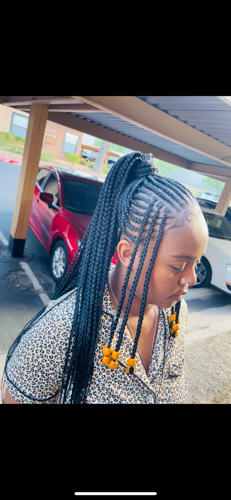 Lemonade Braids In A Ponytail