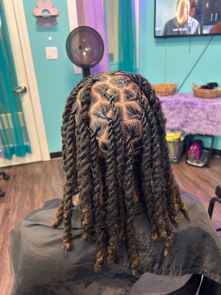 Retwist(2 Strand Twist) at Thahairtherapist in Houston, TX