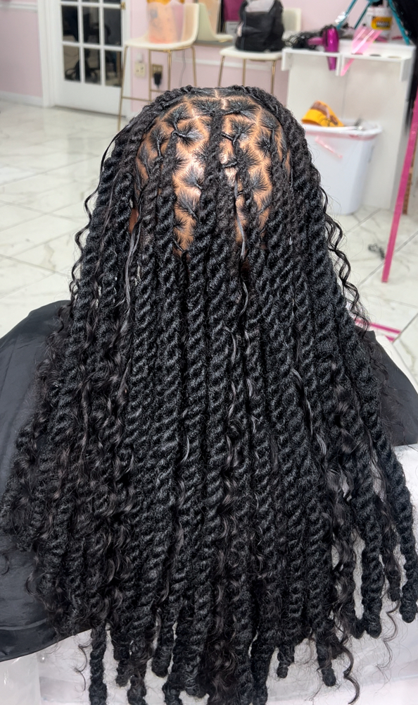 Two Strand/w Human hair pieces