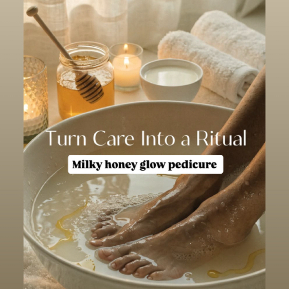 • MILKY HONEY GLOW PEDICURE at GLAM GLOW NAIL STUDIO in Norwalk, CT