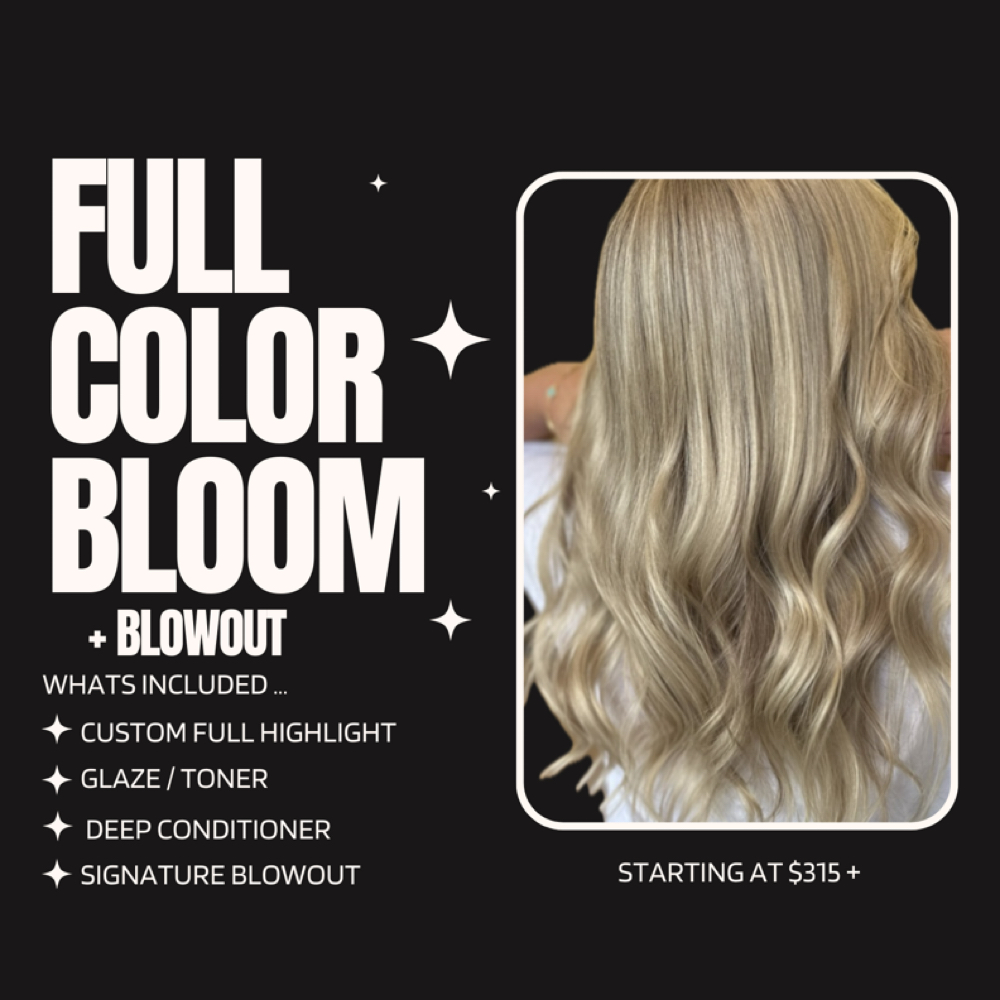 Full Color Bloom + Blowout at The Mane Garden Salon in Huntington, NY