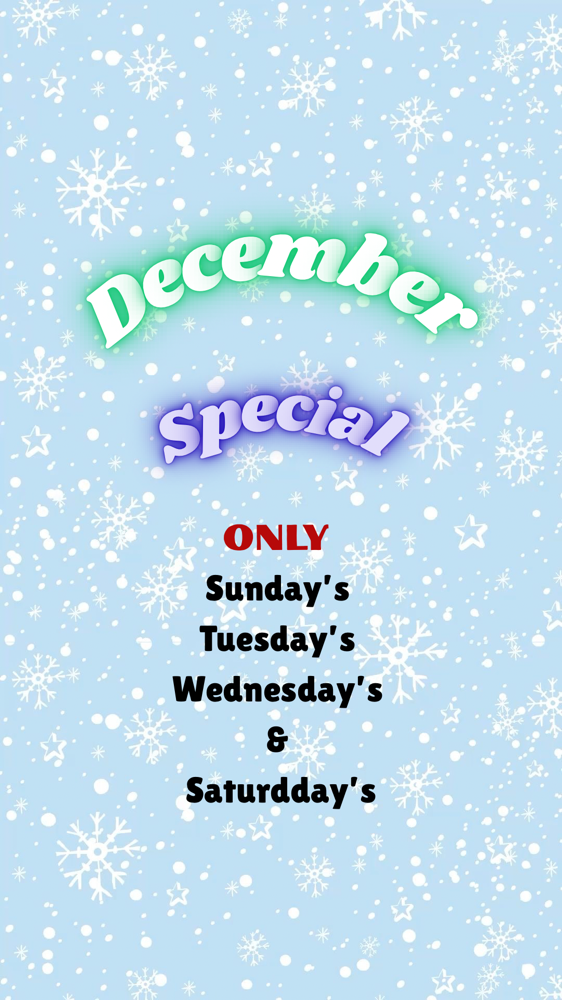 ONLY❗️Sun,Tues,Wed & Sat