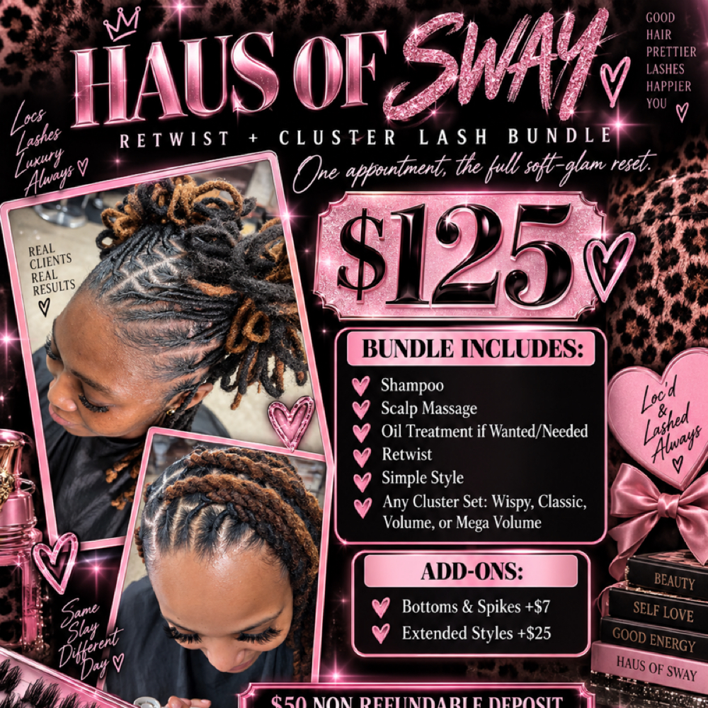 Retwist & Cluster Set at Haus Of Sway | Loc Care Services in Humble, TX