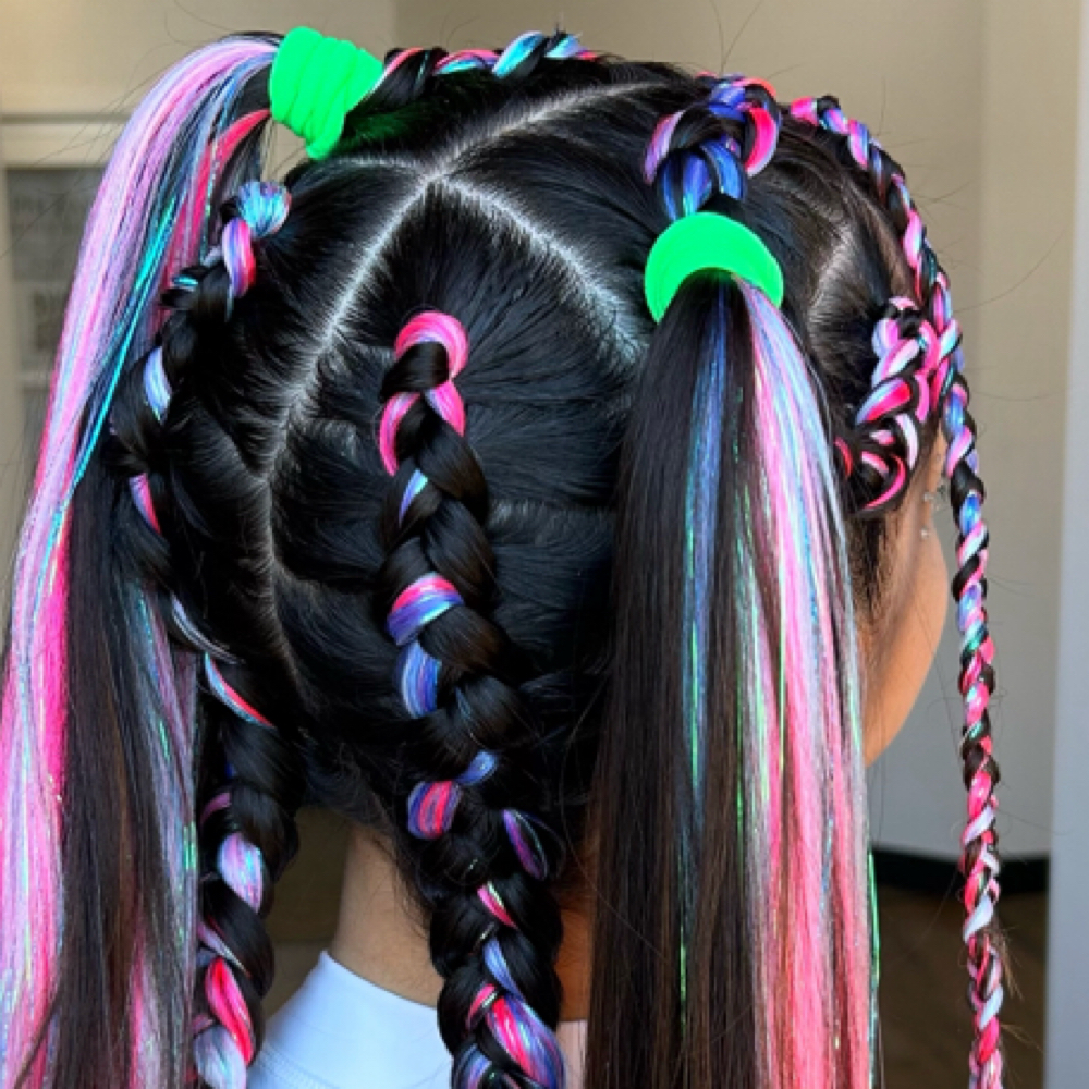 Half Braided Up/Half Braided Down at Rainbow Balayage in Charlotte, NC