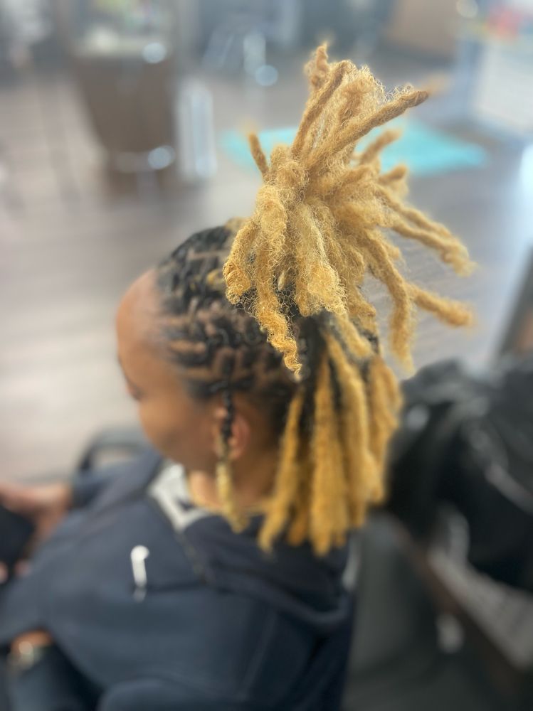 Loc Color Services (Double process) at Crowned By Qunda in Columbia, SC