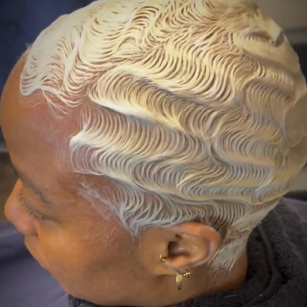 Perfect platinum Pixie at Rhonda's Diamond Dust Beauty Lounge in Temecula, CA