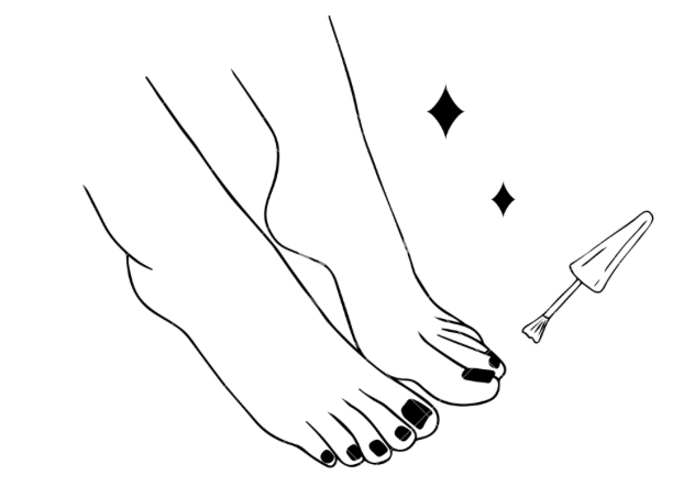 Toe Nail Polish/ No Pedicure