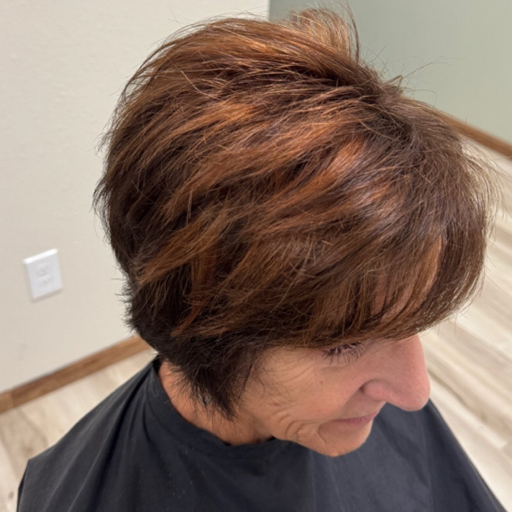 Short Haircut at Bombshell Hair & Wellness Studio in Sheridan, WY