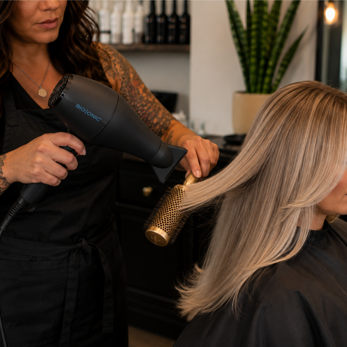 Blowout at Milk and Honey Hair Collective in Auburn, CA