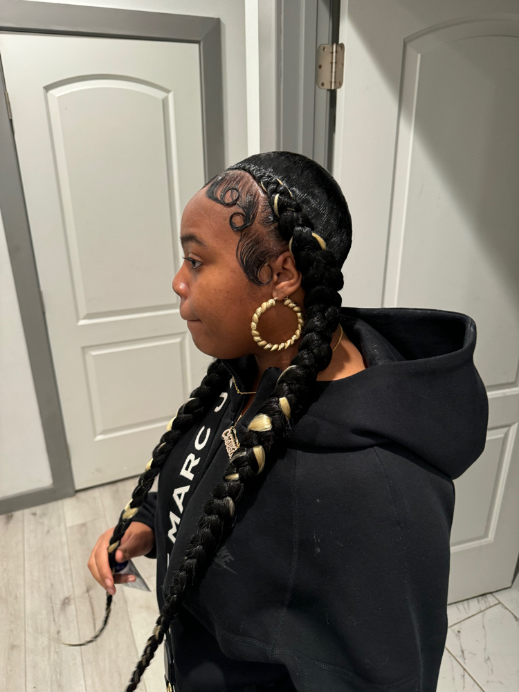 2 Braids into 1 / 2 Braids