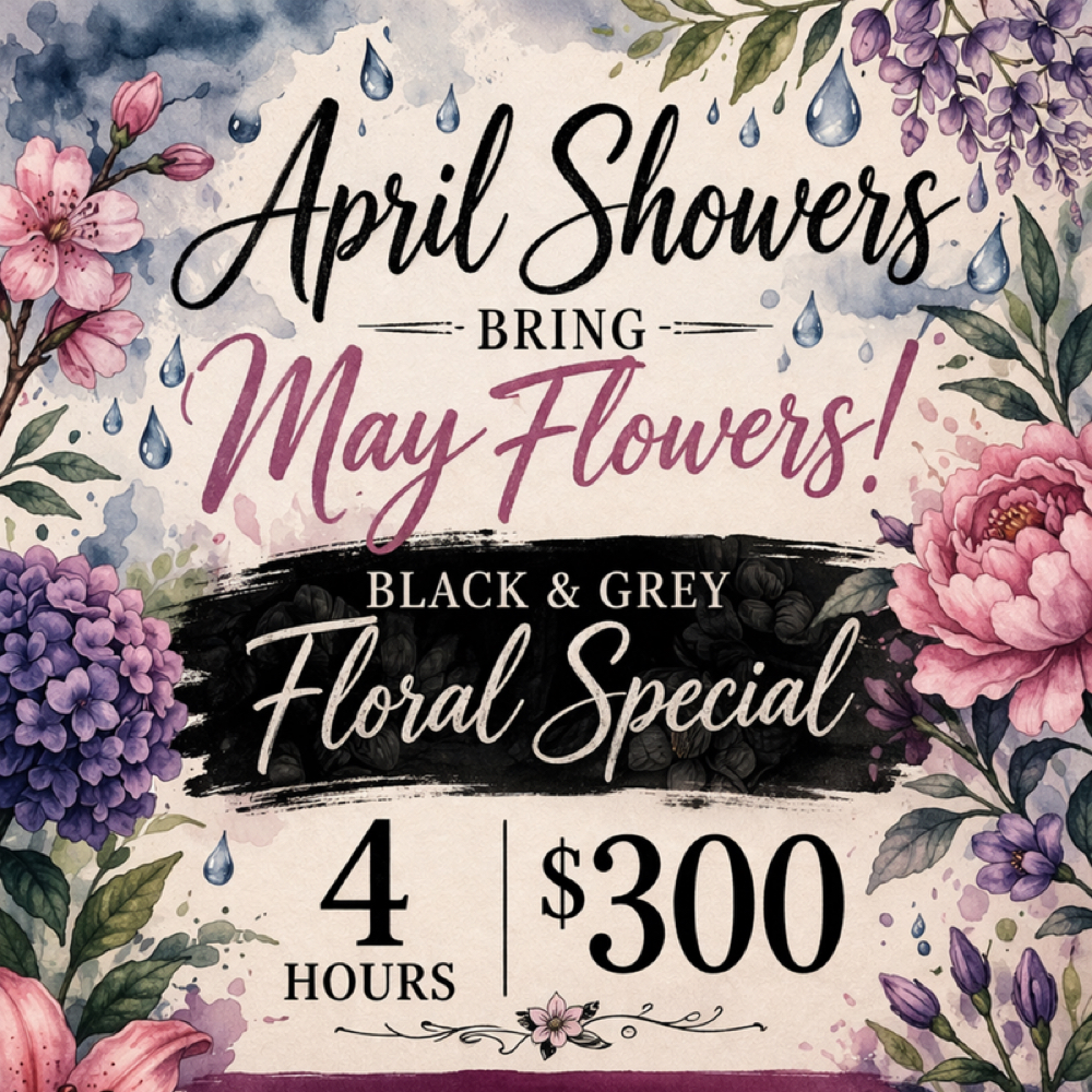 Floral Special at The Church Tattoo Company in Jacksonville, NC