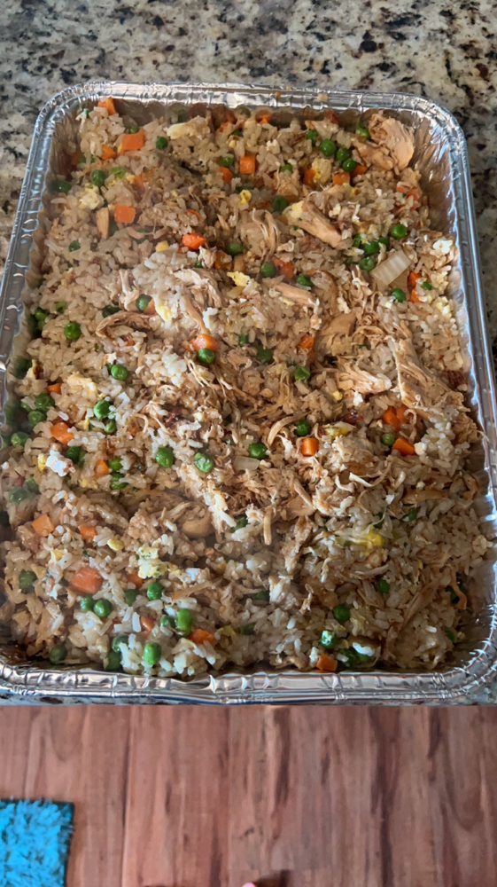 Family Garlic Chicken Fried Rice