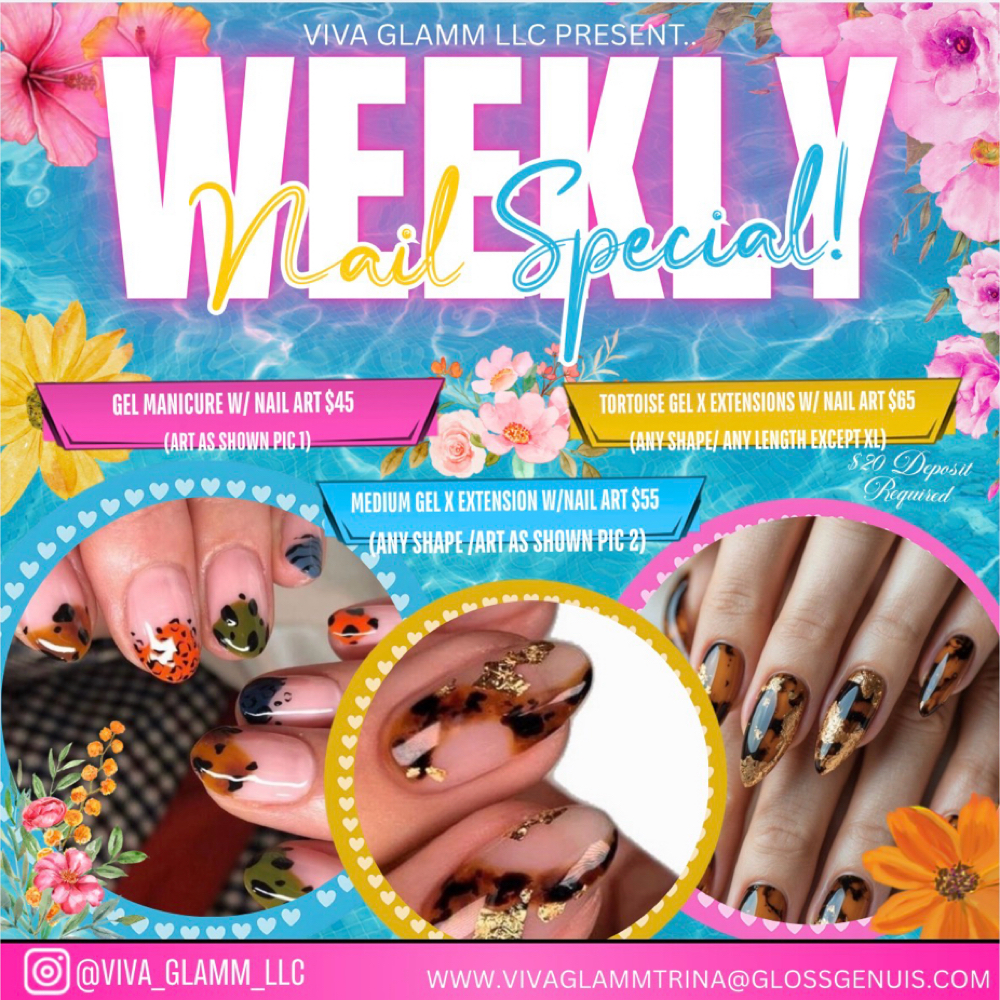 Weekly Gel Manicure W/Nail Art at Viva Glamm LLC in Slidell, LA