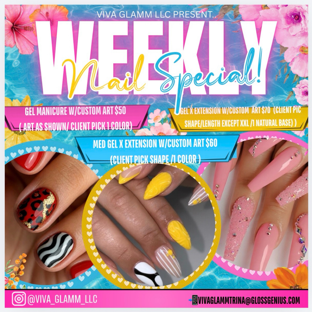 Weekly  Gel Manicure W/Nail Art at Viva Glamm LLC in Slidell, LA