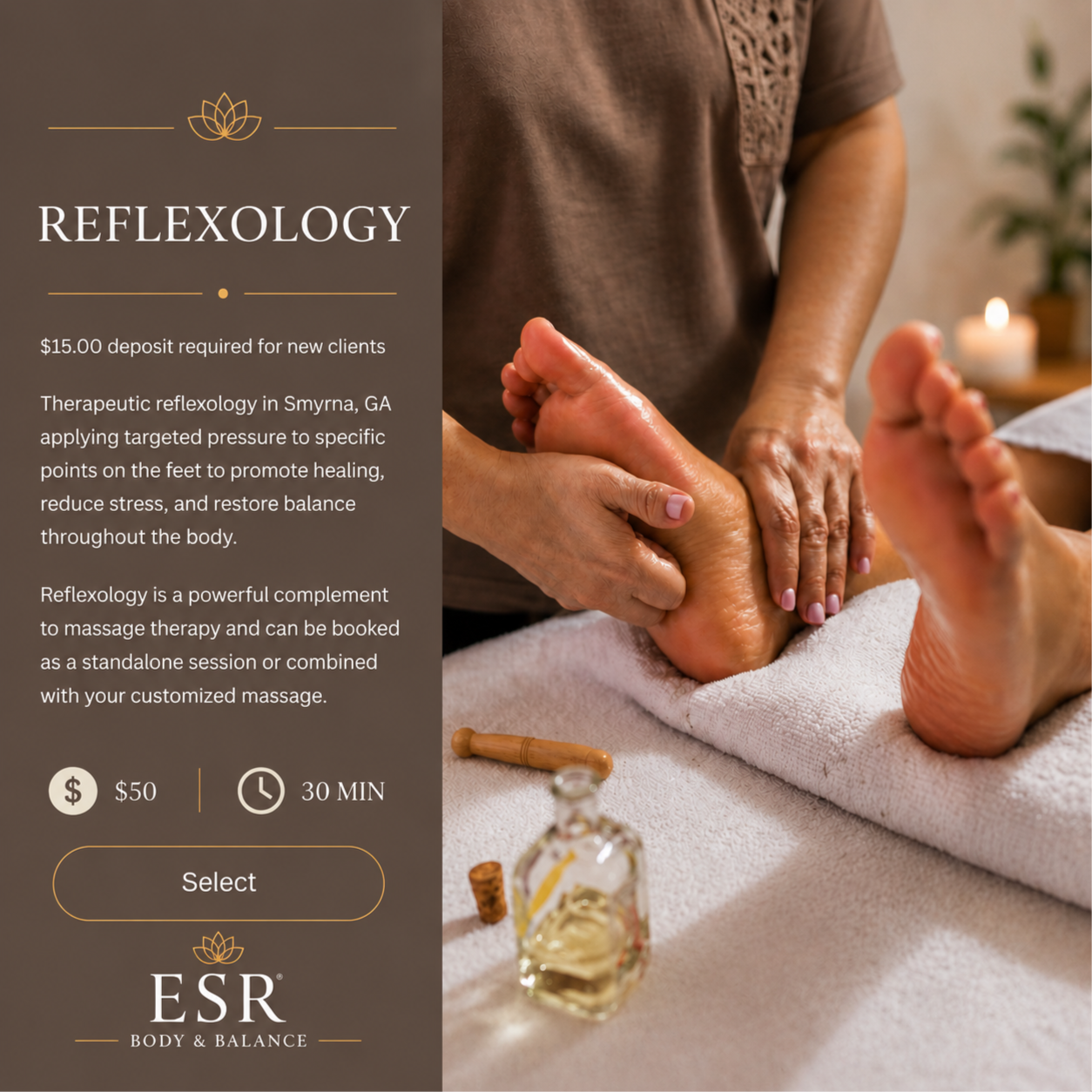 Reflexology at ESR Body & Balance in Smyrna, GA
