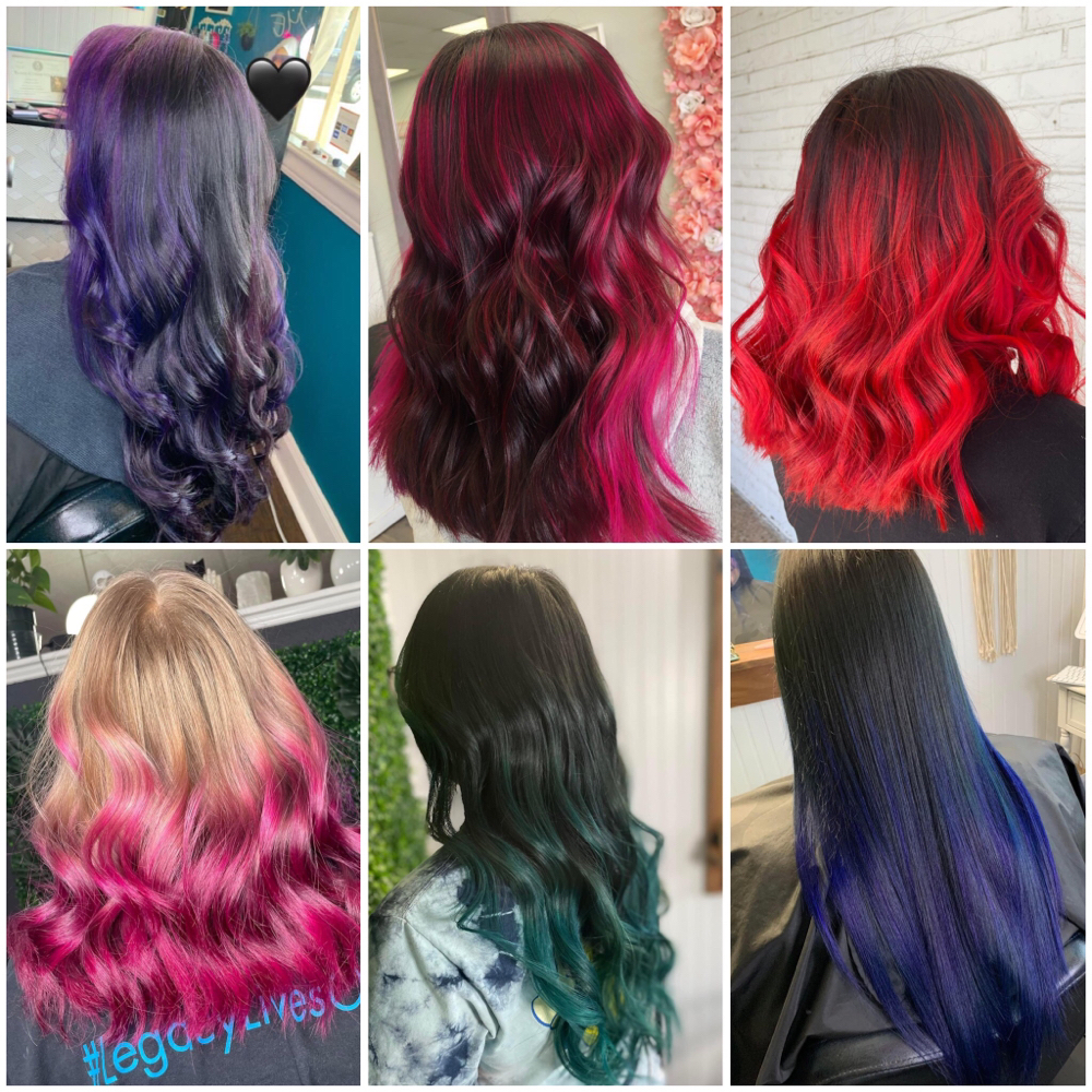 Vivid Color - Partial Short Hair