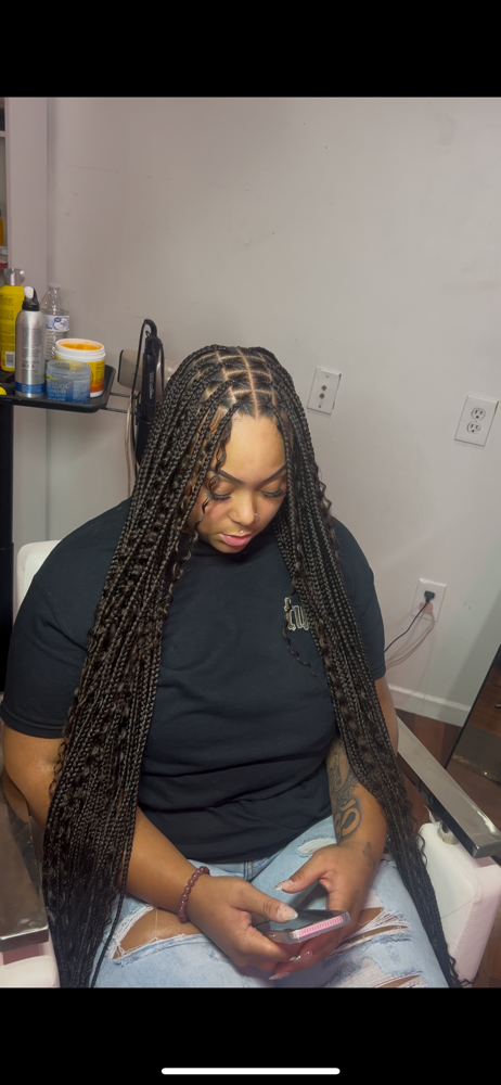 Boho Knotless Human Hair Butt