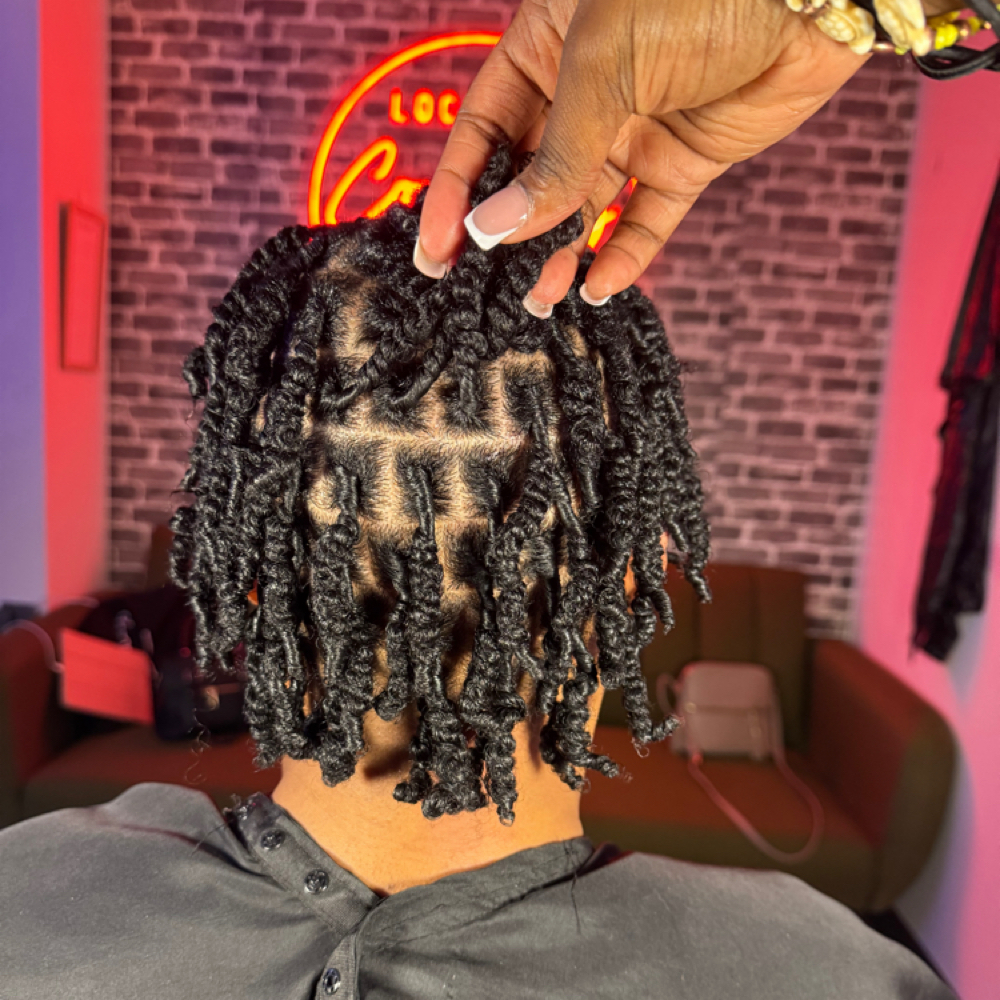Starter Locs (Chin Length) at Loc'd by Courtney Nicole in Missouri City, TX