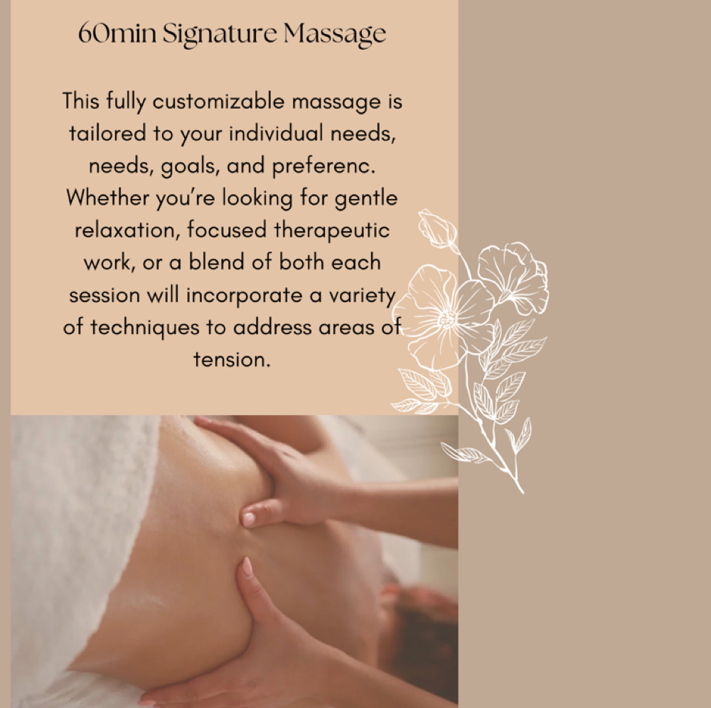 60min Signature Massage at Restorative Massage Spa in Greenwood, IN