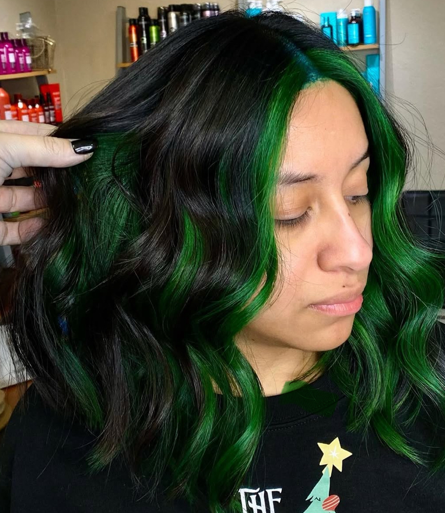 Vivid Color Block Retouch at Rustic Roots Salon + Spa in Hesperia, CA
